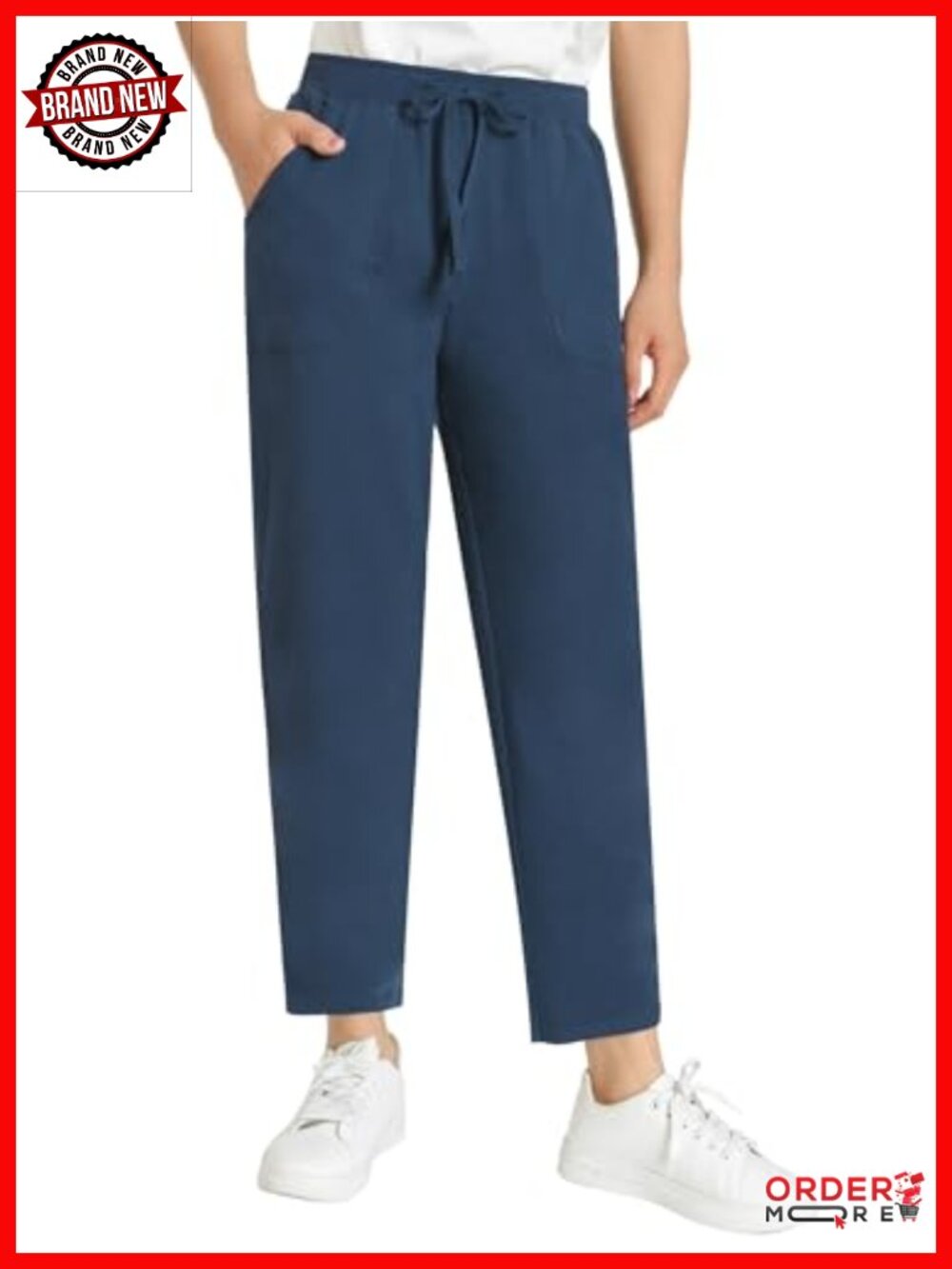 Women's Petite Sweatpants Ankle Length 24" Inseam